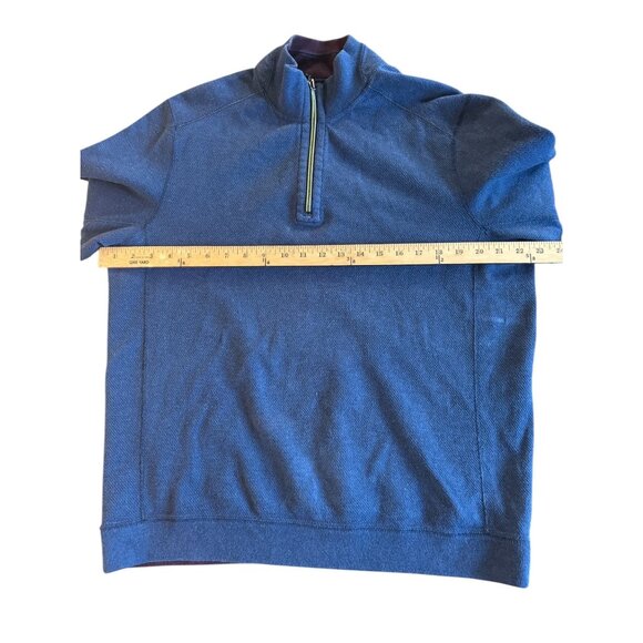 Mens Tommy Bahama Reversible Half-Zip Pullover Sweatshirt  Size L  Cotton & Poly - Picture 4 of 8